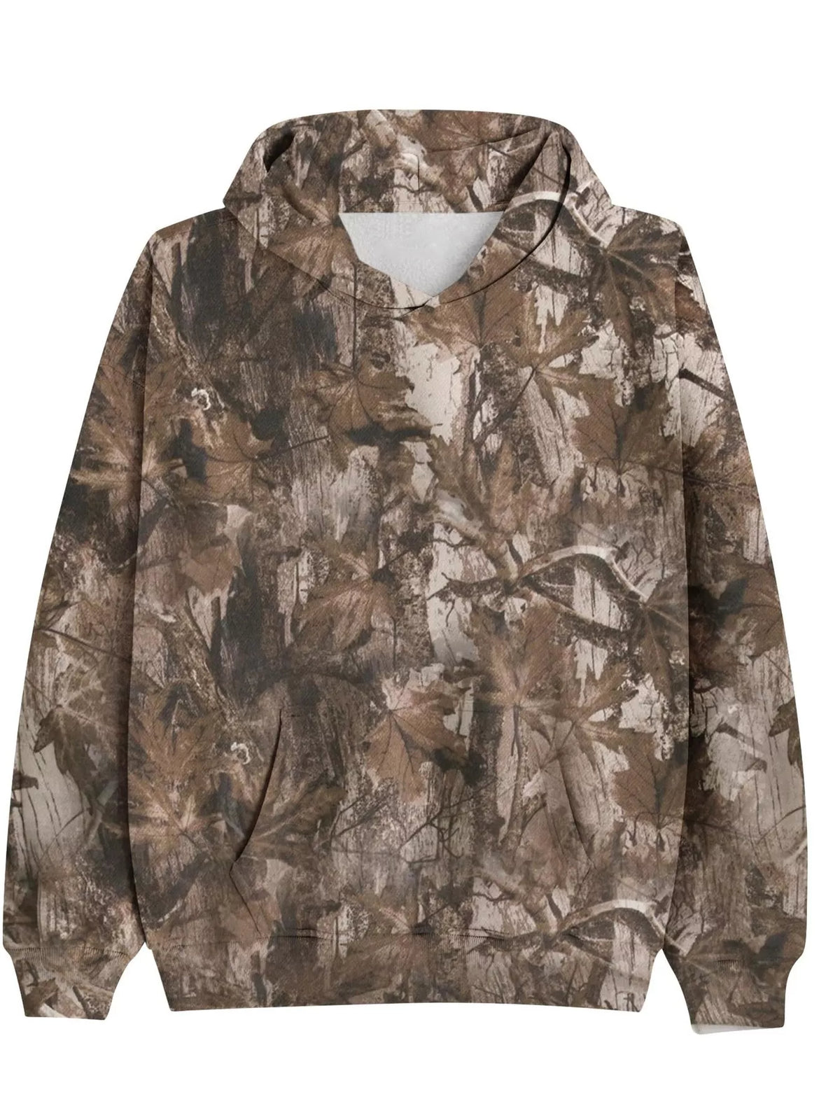 Printed Kangaroo Pocket Oversized Hoodie