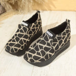 Round Toe Platform Slip-Ons