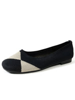 Color Block Knit Slip-On Loafers