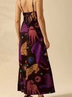 Printed Sleeveless Maxi Dress - Ladyez