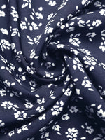 Floral Print Lace Trim Maxi Dress