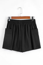 Cargo Pocket Elastic Waist Active Casual Skort - Ladyez