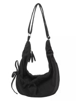 Corduroy Drawstring Crossbody Bag