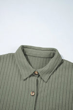 Ribbed Knit Button-Up Cardigan