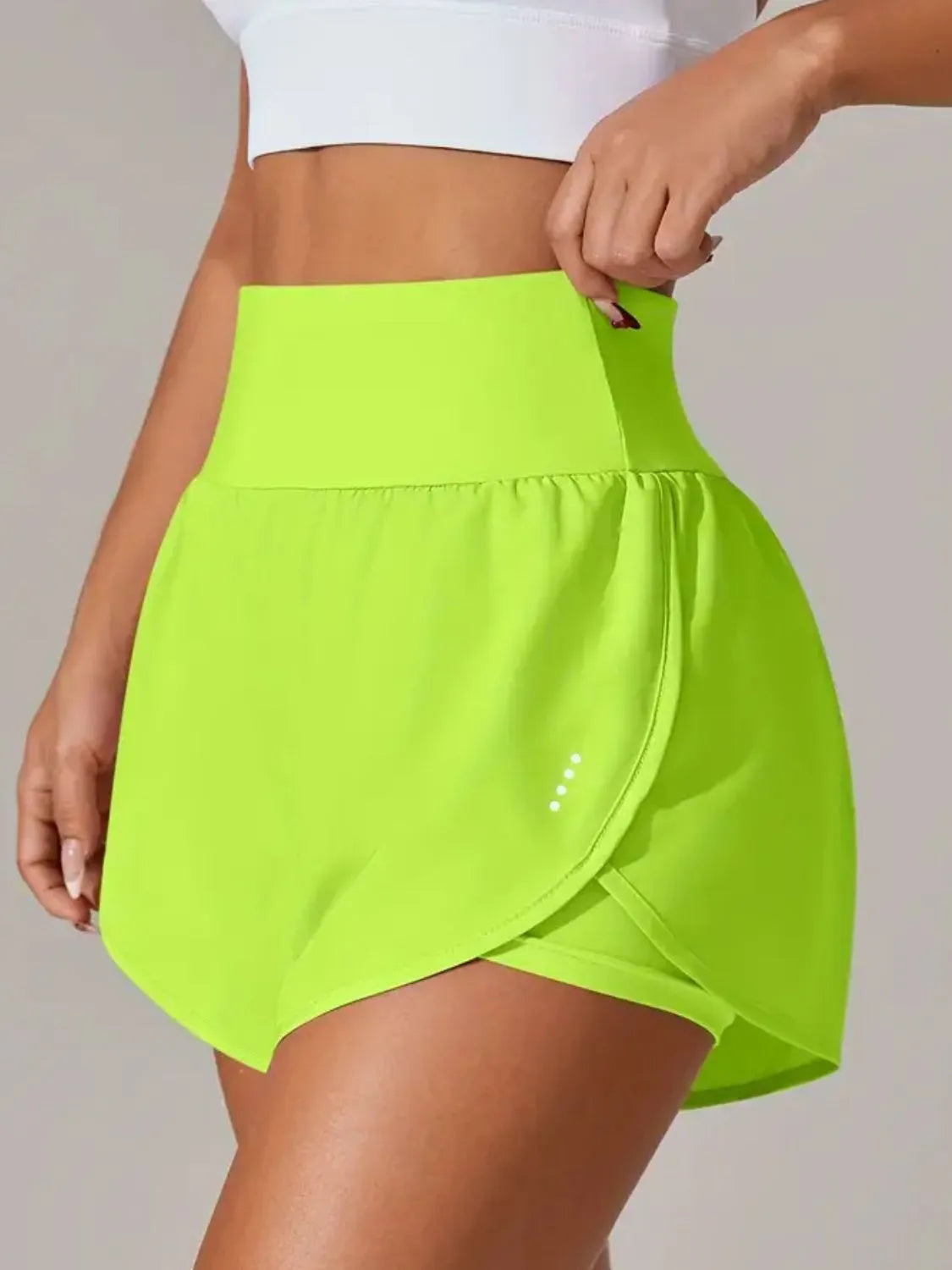 Pocketed High Waist Active Shorts - Ladyez