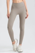 Wide Waistband Sport Leggings - Ladyez