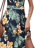 Printed Surplice Sleeveless Dress