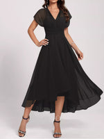 Ruched A-Line Midi Dress