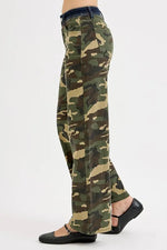 RISEN Camouflage Wide Leg Jeans - Ladyez