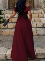 Off-Shoulder A-Line Maxi Dress