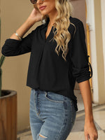 Johnny Collar Long Sleeve T-Shirt - Ladyez