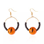18K Gold-Plated Halloween Bead Earrings