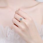 1 Carat Moissanite 925 Sterling Silver Ring