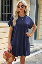 Florira Short Sleeve Mini Dress with Pockets - Ladyez