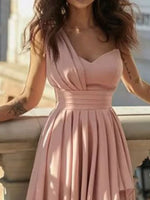 Full Size One-Shoulder Asymmetrical Hen Dress Plus Size