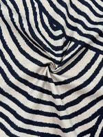 Plus Size Abstract Zebra Print Button-Down Shirt