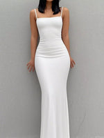 Full Size Solid Color Spaghetti Strap Maxi Dress Plus Size