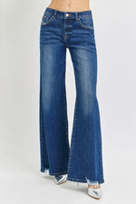 RISEN Full Size Mid Rise Wide Jeans Plus Size - Ladyez