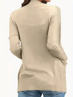 Open Front Long Sleeve Sweater Cardigan