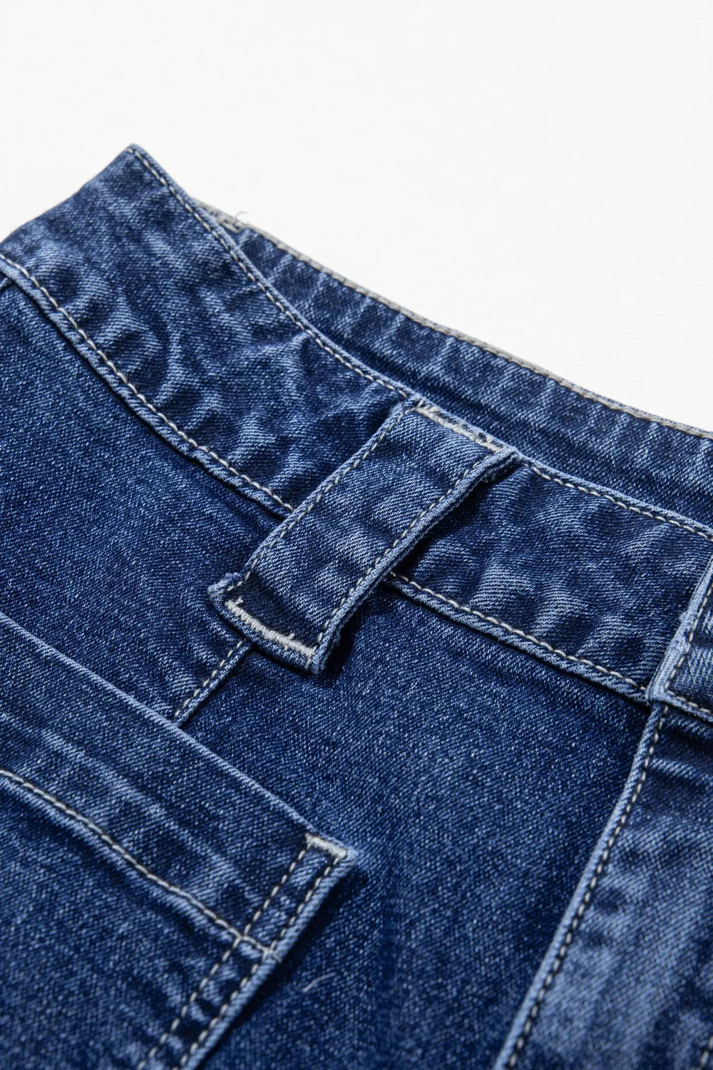 Wide Leg Pocketed High Waist Jeans - Ladyez