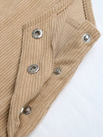 Casual Corduroy Overall Dress