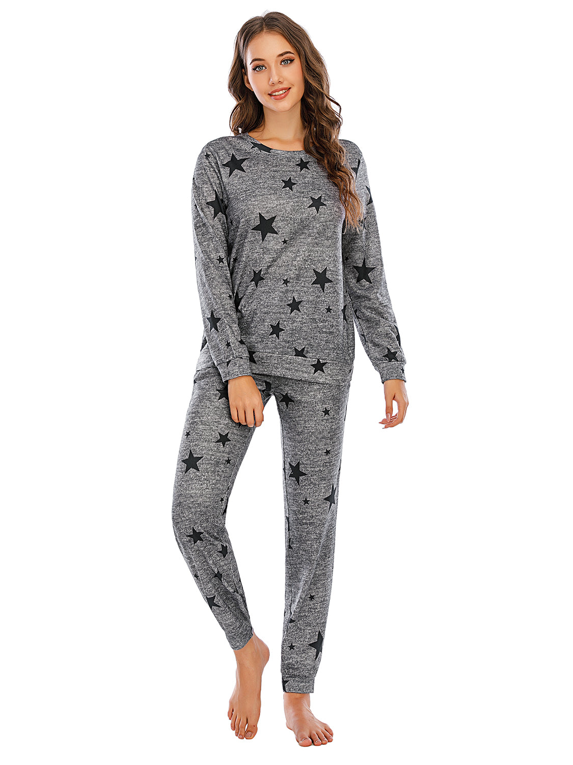 Star Top and Pants Lounge Set - Ladyez