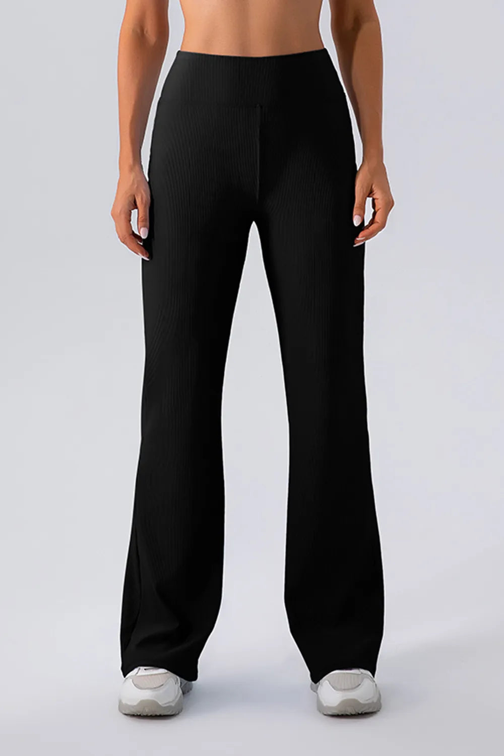 High Waist Straight Active Pants - Ladyez