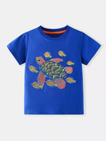 Children's Turtle Graphic Short Sleeve T-Shirt