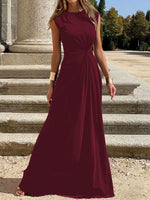 Round Neck Sleeveless Maxi Dress - Ladyez