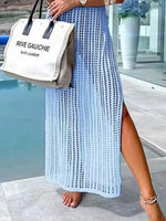 Openwork Slit Cutout Wide Strap Dress - Ladyez