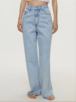 High-Waisted Wide Leg Jeans - Ladyez