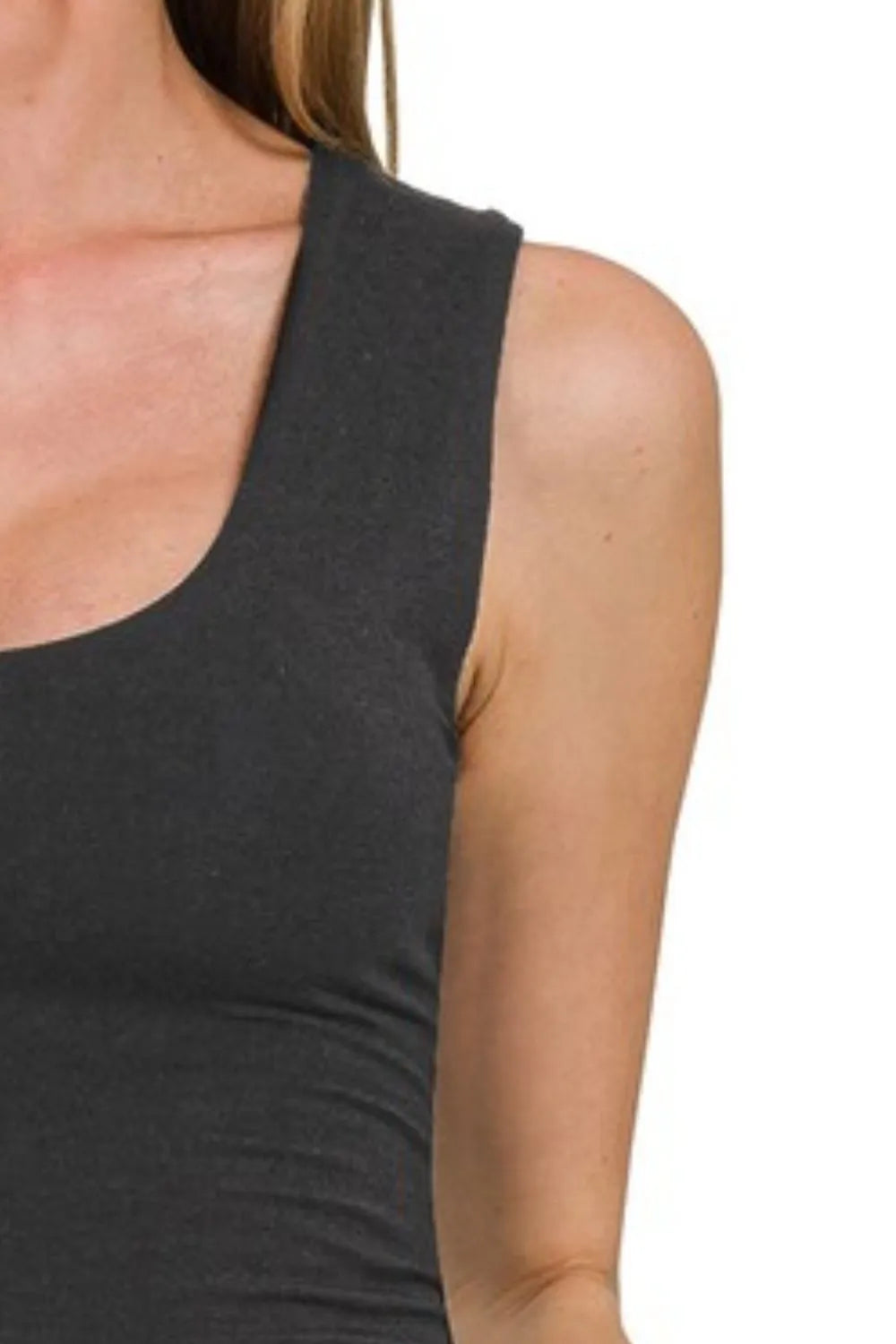 Zenana Double Layered Cropped Tank Top - Ladyez