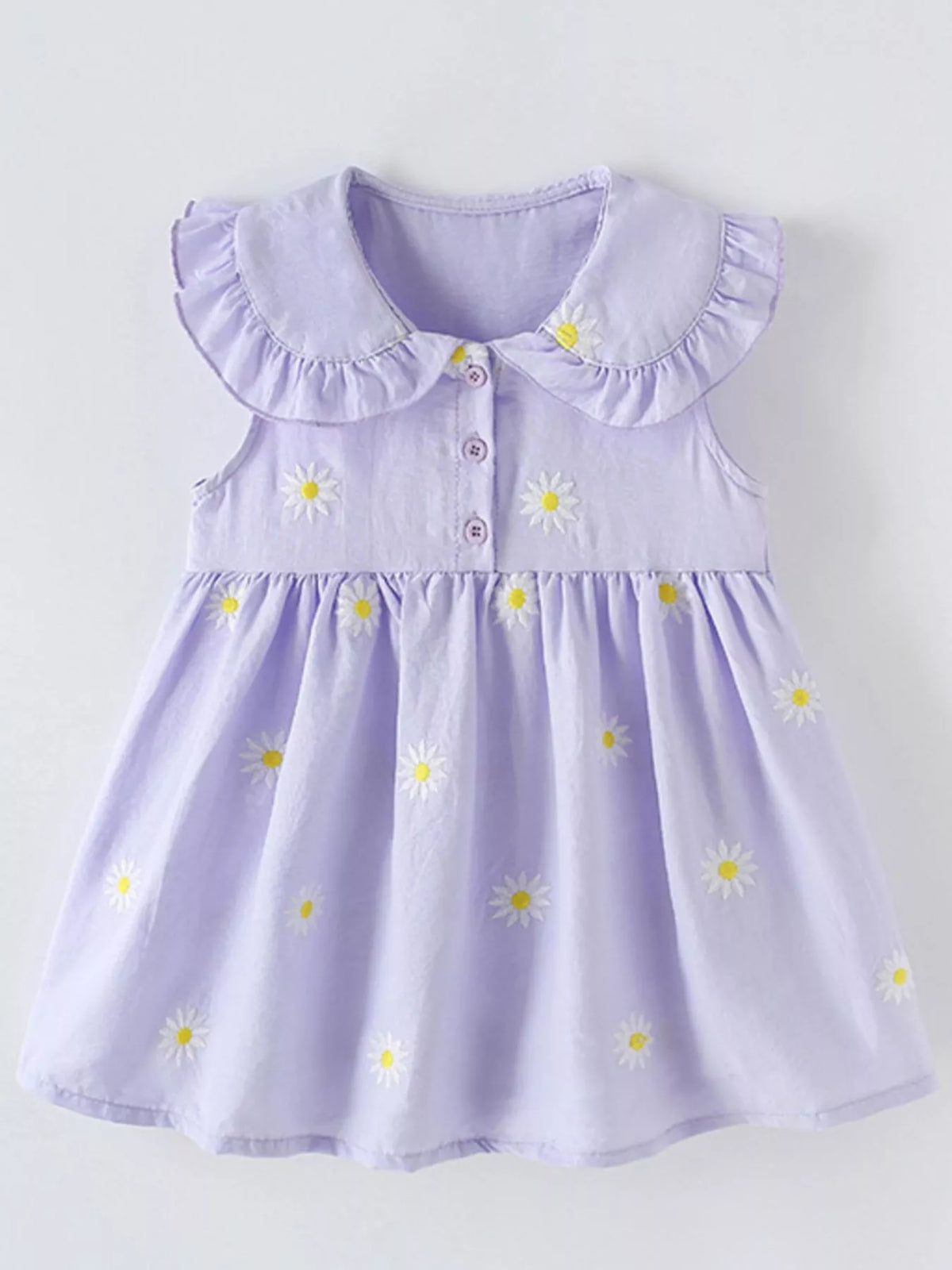 Children's Daisy Peter Pan Collar Sleeveless Dress