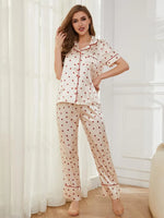 Contrast Piping Pocketed Top and Pants Lounge Set - Ladyez