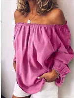Off-Shoulder Frill Trim Blouse