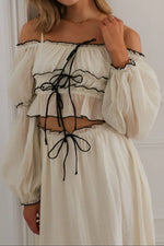 Off-Shoulder Top and Skirt Set - Ladyez