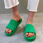 Open Toe Platform Slippers