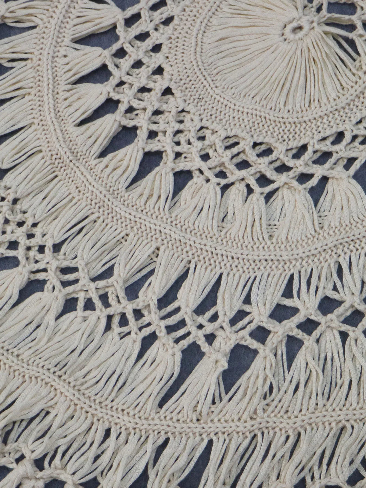 Crochet Fringe Beach Cover Up - Ladyez