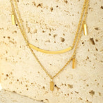 18K Gold-Plated Double Layered Necklace