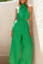 Cutout Sleeveless Wide Leg Jumpsuit