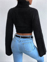 Turtleneck Flare Sleeve Sweater