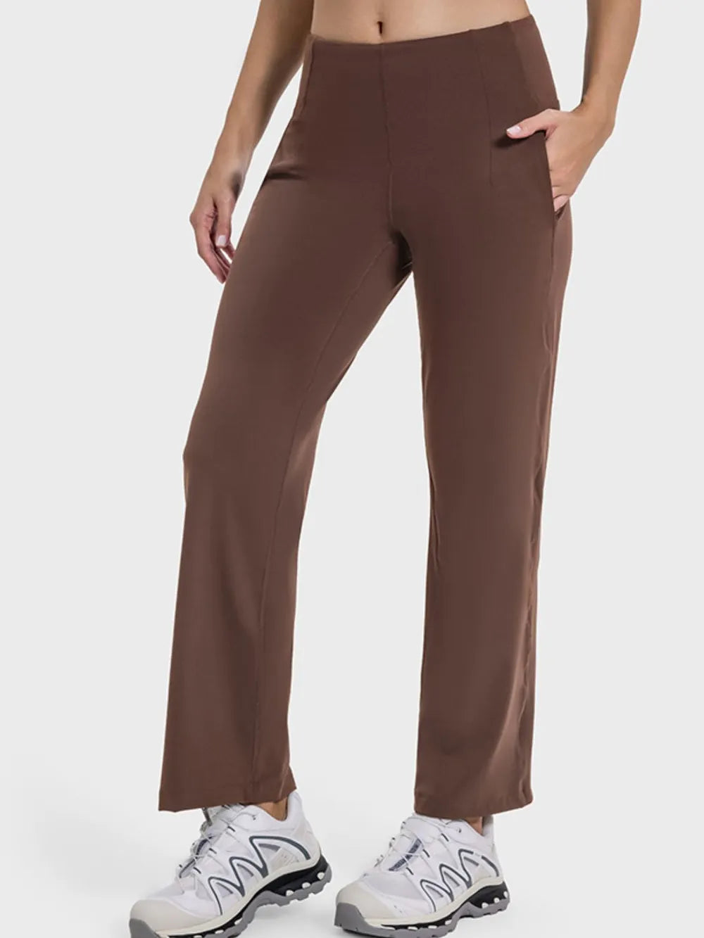 Millennia Pocketed High Waist Active Pants - Ladyez
