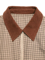 Plaid Zip Up Long Sleeve Jacket