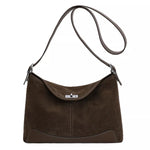 Suede Crossbody Bag with Adjustable Strap
