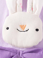 Children's Cute Bunny Applique Ruffle Trim Set