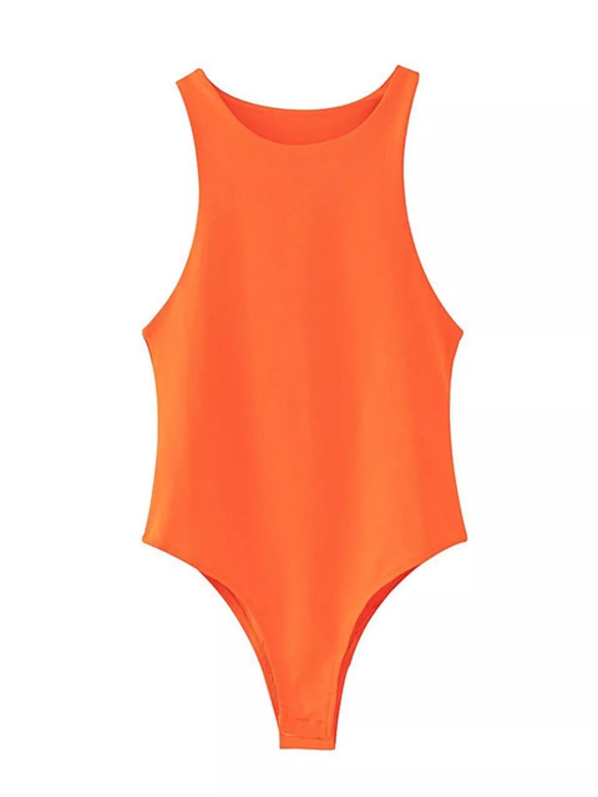 Round Neck Sleeveless Bodysuit