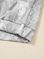 Camouflage Woodland Print Oversized Sporty Hoodie