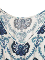 Printed Slit Sleeveless Maxi Dress