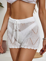 Drawstring Cutout Swim Shorts - Ladyez