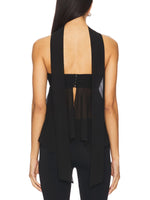 Sheer Tube Top with Scarf